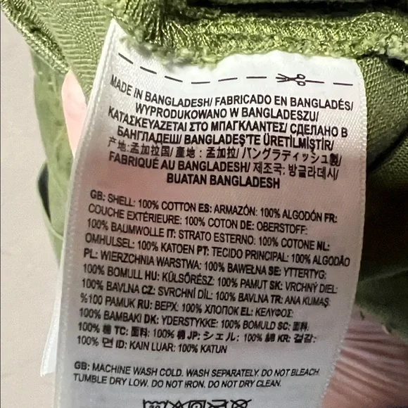 Women’s Vans Union Relaxed Green Carpenter Trousers - Picture 10 of 10